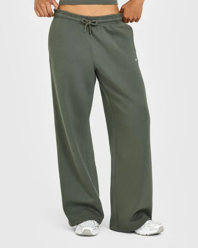 Jersey Tracksuit Straight Leg Joggers | Dark Khaki sold by Oner Active