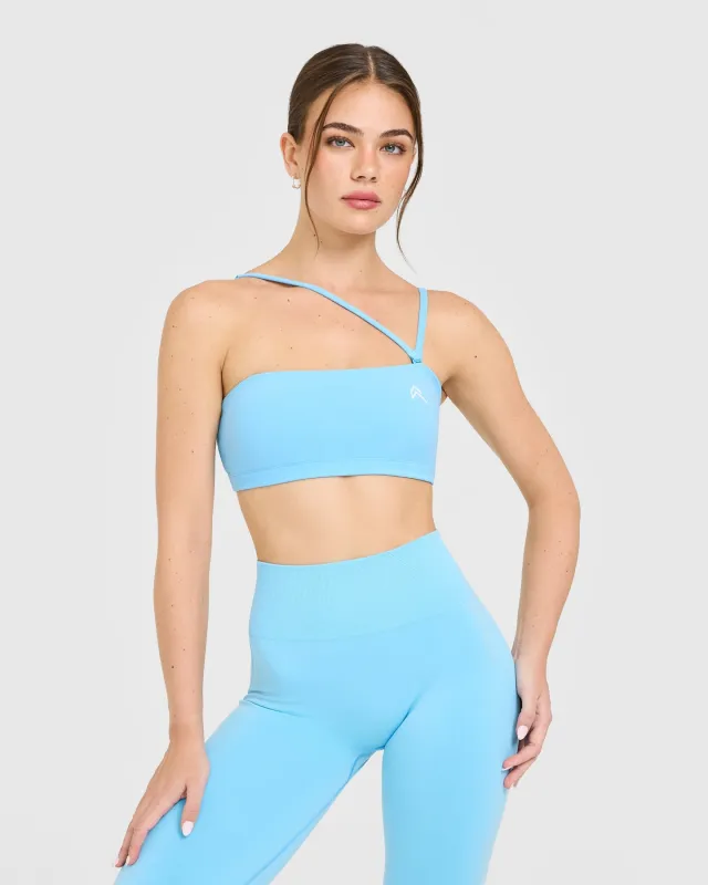 EasyLift™ Multi Way Bandeau Bralette with White Logo | Arctic Blue sold by Oner Active