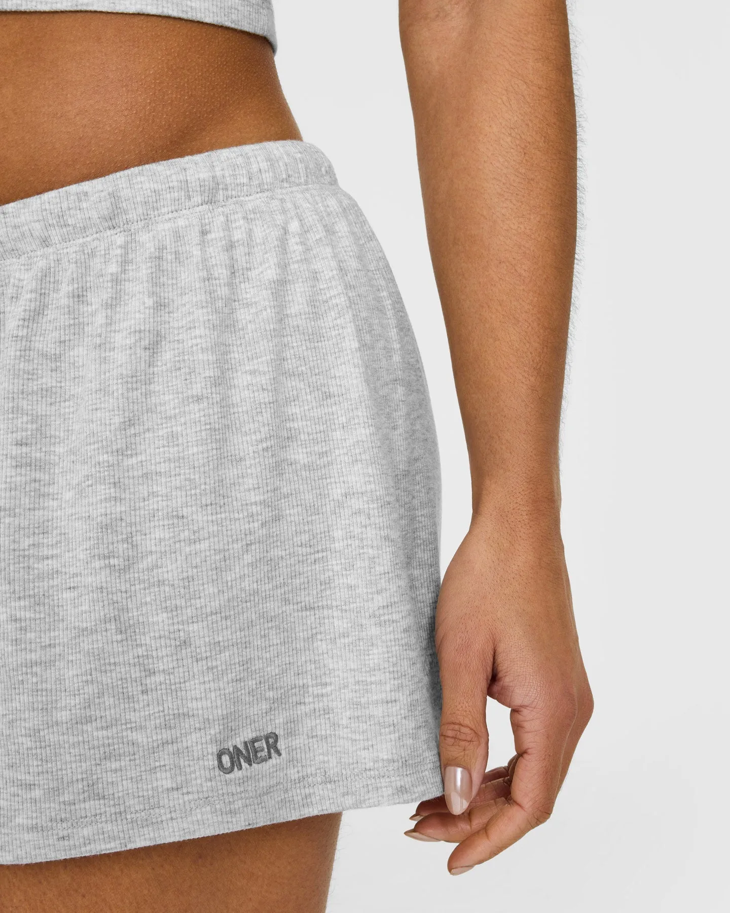 At Home Night Shorts | Grey Marl sold by Oner Active product image thumbnail 5