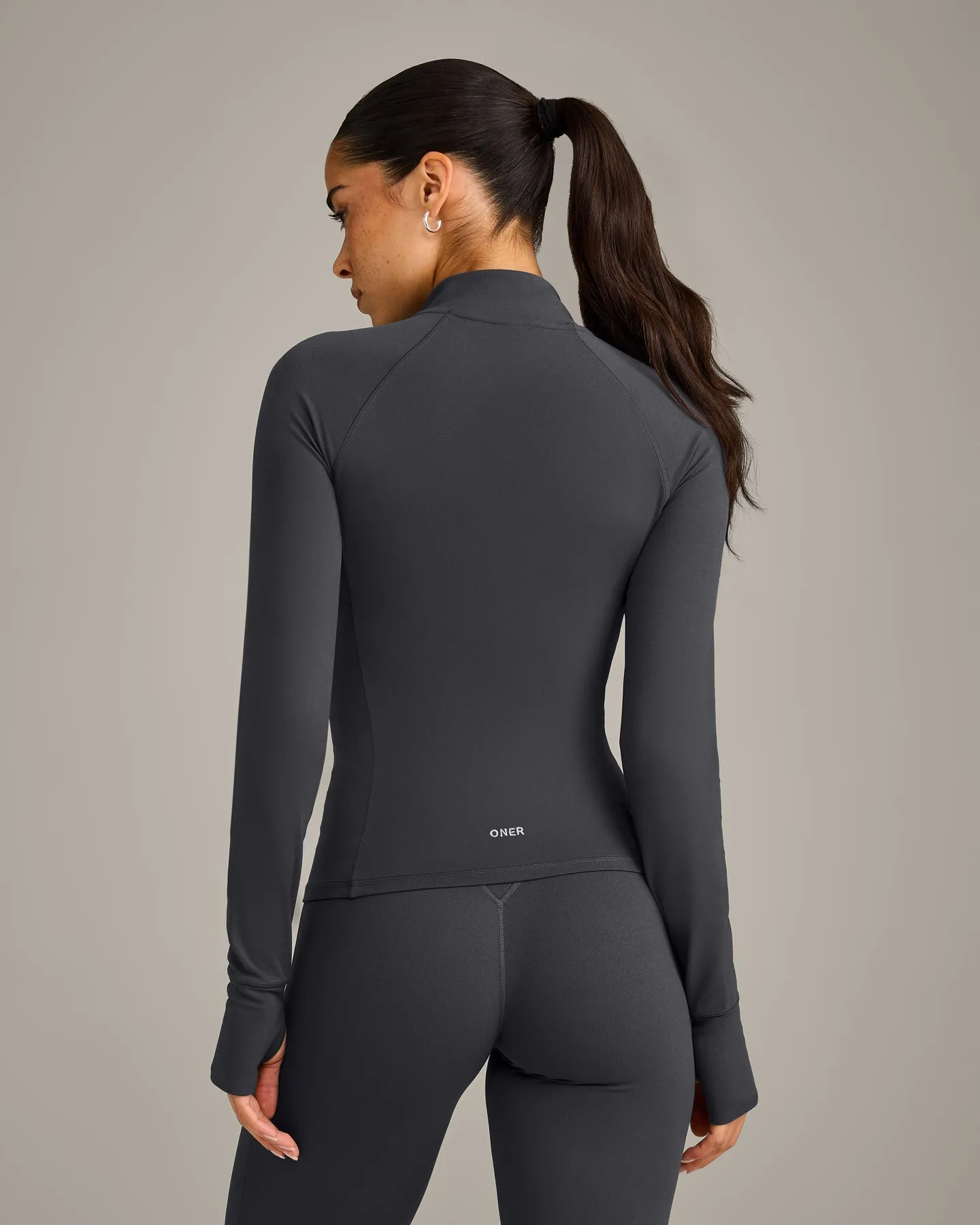 SoftMotion™ Jacket with Grey Logo | Coal sold by Oner Active product image thumbnail 2