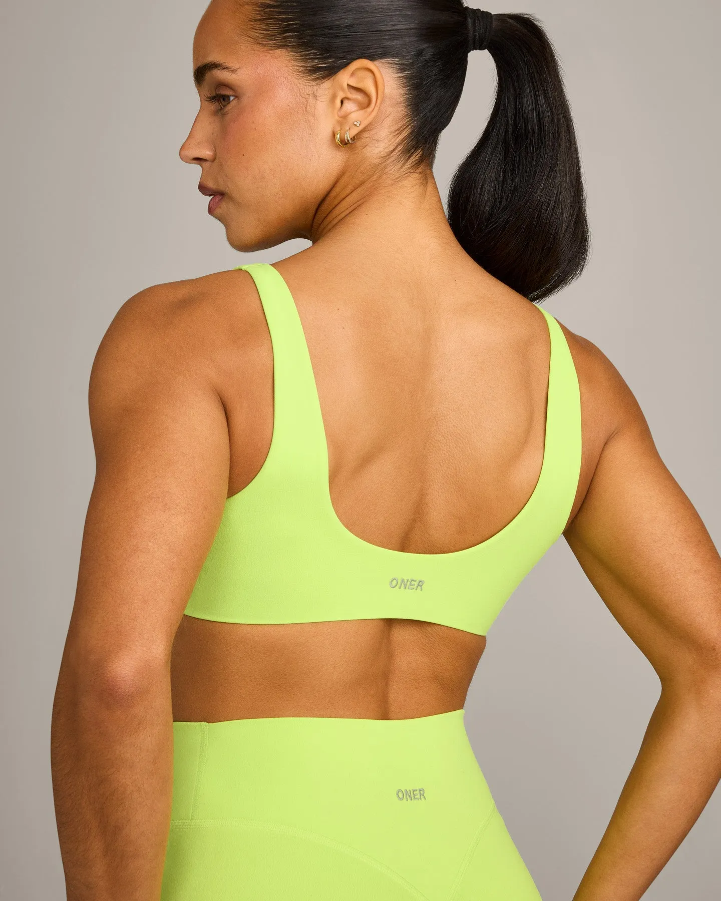 SoftMotion™ Scoop Back Bralette with Grey Logo | Citrus Green sold by Oner Active product image thumbnail 5