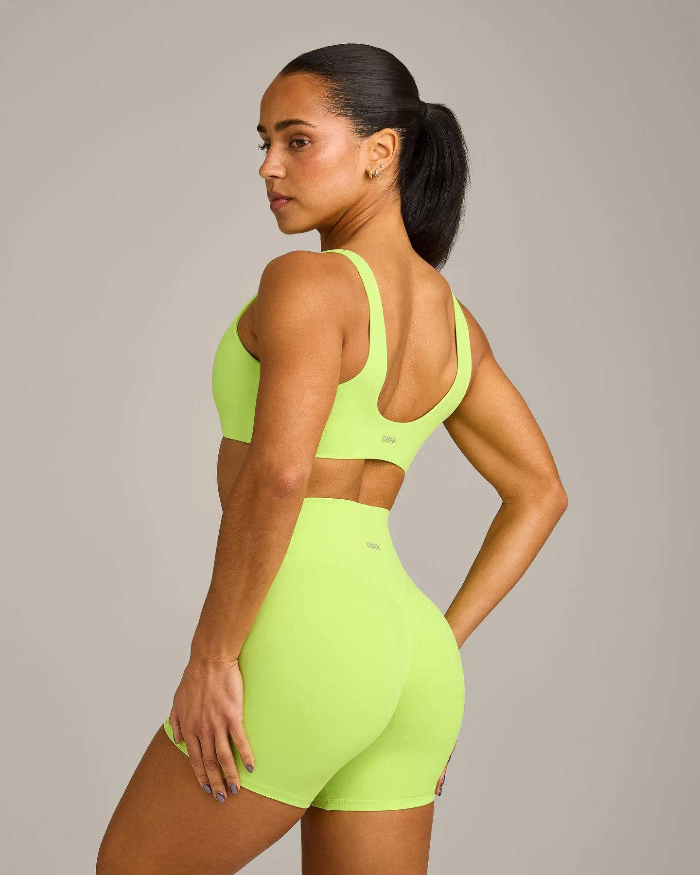 SoftMotion™ Scoop Back Bralette with Grey Logo | Citrus Green sold by Oner Active product image thumbnail 4