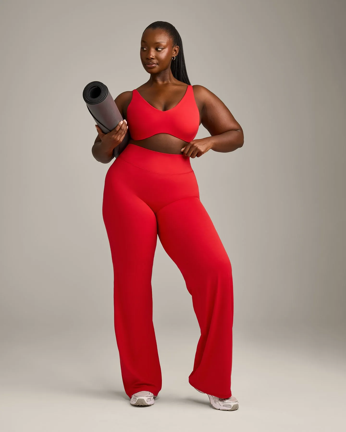 SoftMotion™ Scoop Back Bralette with Grey Logo | Fiery Red sold by Oner Active product image thumbnail 3