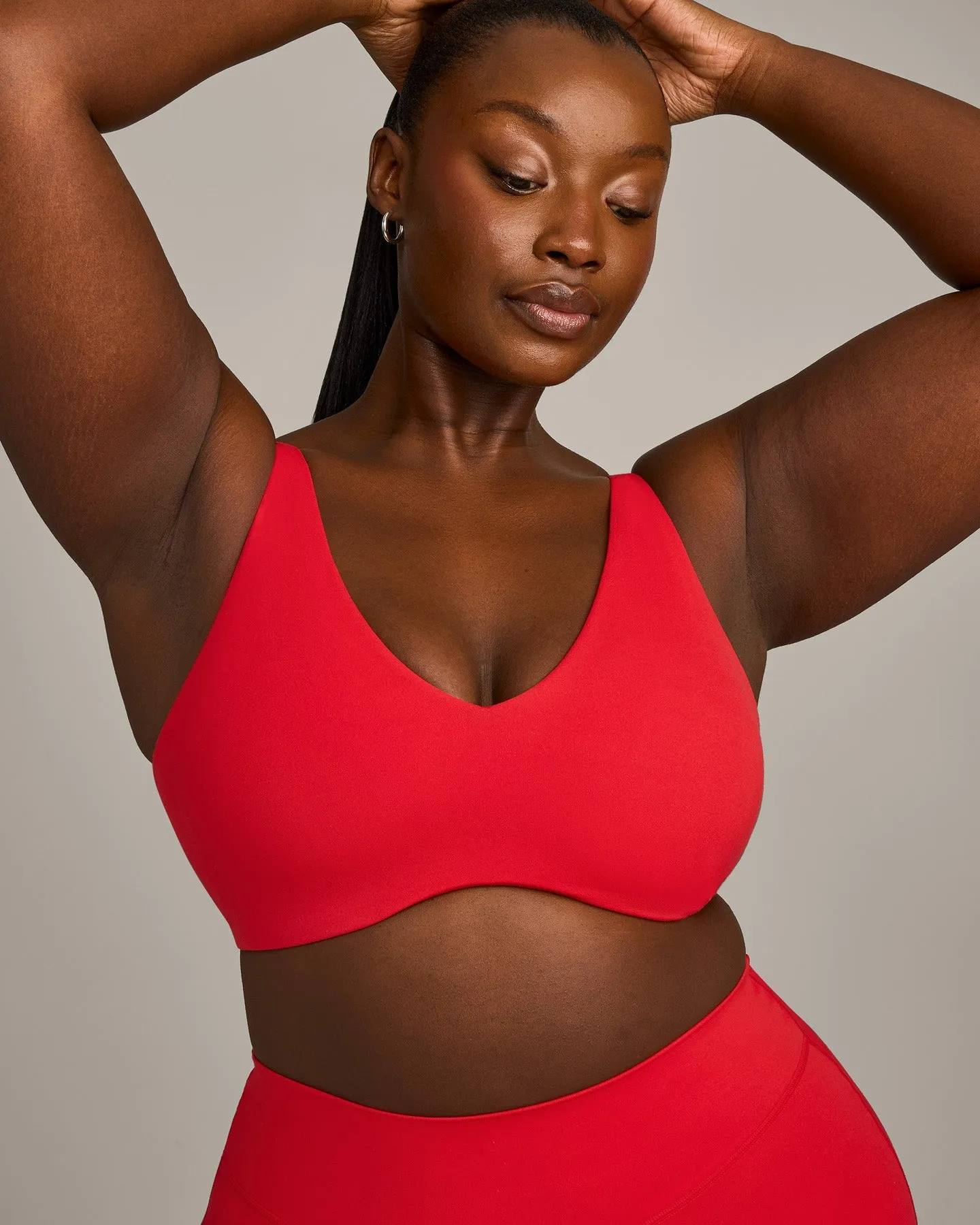 SoftMotion™ Scoop Back Bralette with Grey Logo | Fiery Red sold by Oner Active product image thumbnail 5