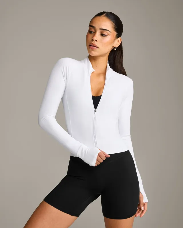 SoftMotion™ Mid Jacket with Grey Logo | White sold by Oner Active