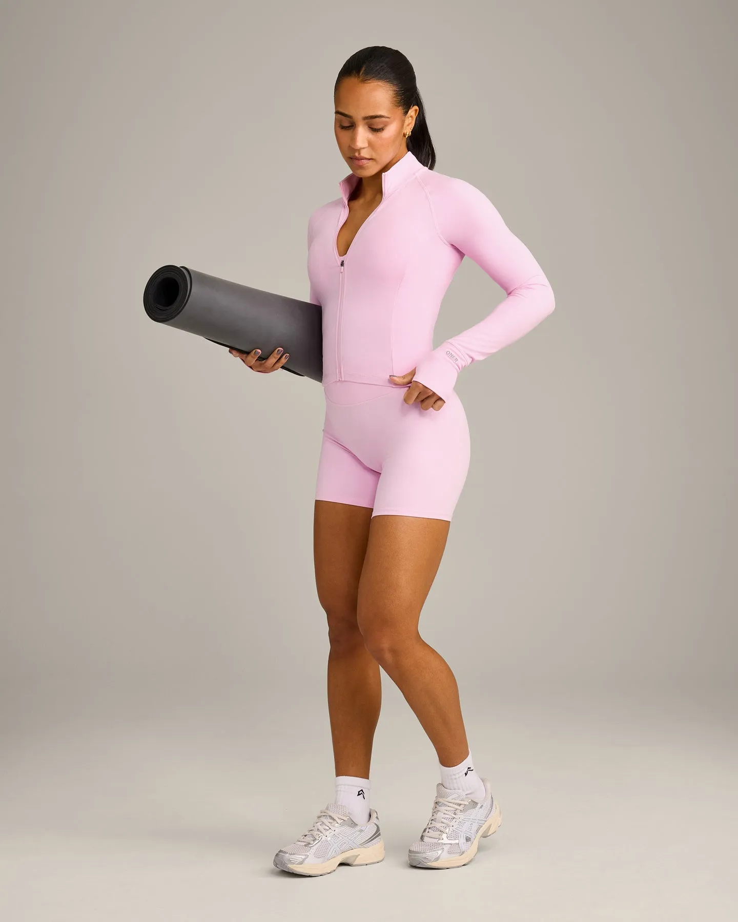 SoftMotion™ Mid Jacket with Grey Logo | Chalk Pink sold by Oner Active product image thumbnail 3