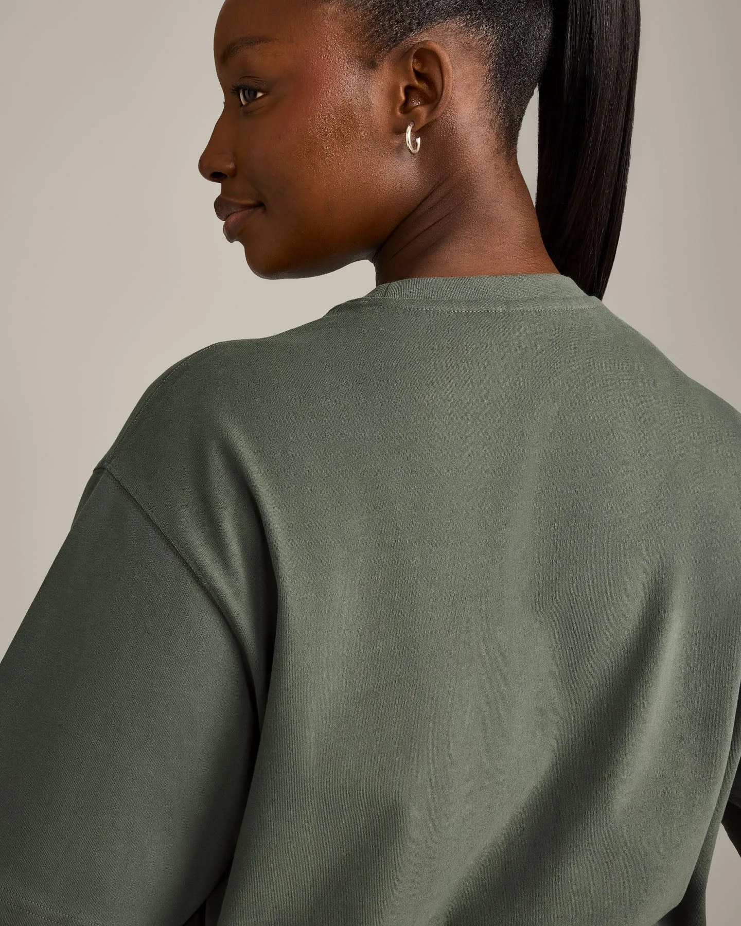 Oversized Oner Girlfriend Washed T-Shirt | Washed Dark Khaki sold by Oner Active product image thumbnail 5