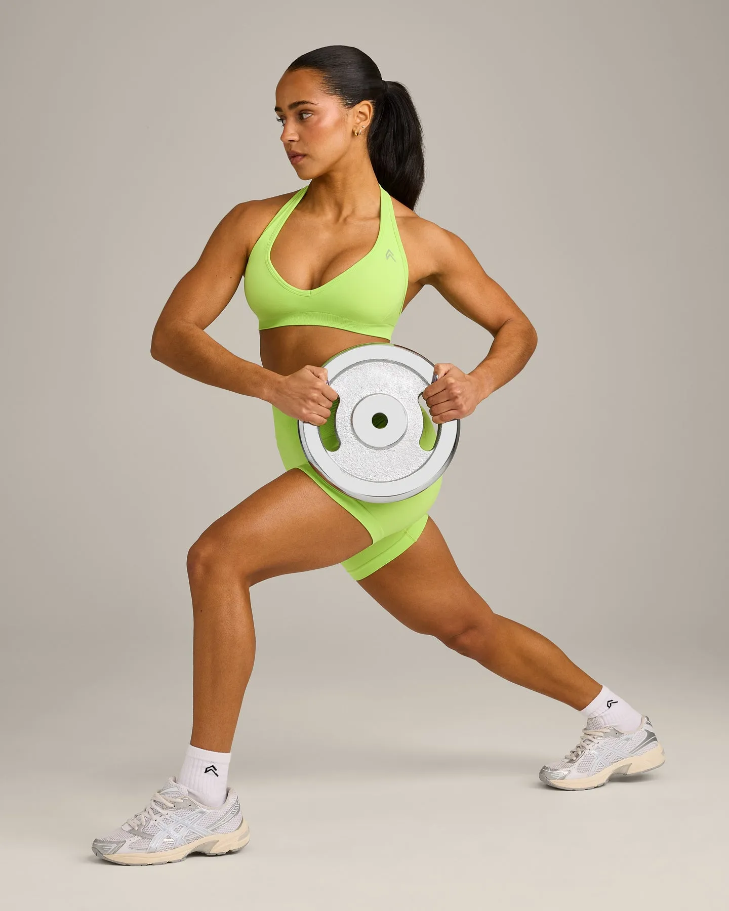 EffortlessLift™ Seamless Halter Neck Sports Bra | Citrus Green sold by Oner Active product image thumbnail 3