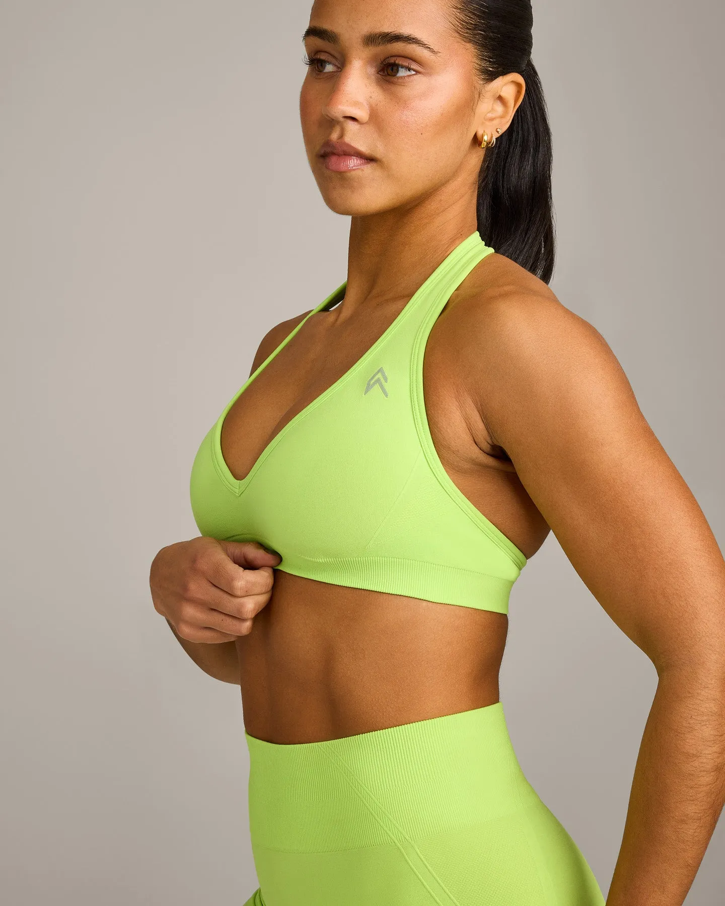 EffortlessLift™ Seamless Halter Neck Sports Bra | Citrus Green sold by Oner Active product image thumbnail 5