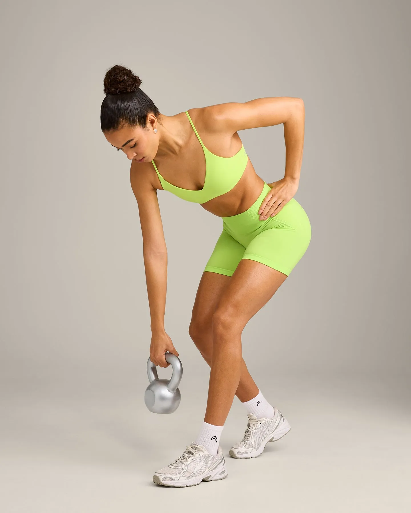 EasyLift™ Ultra Minimal Bralette with Grey Logo | Citrus Green sold by Oner Active product image thumbnail 3