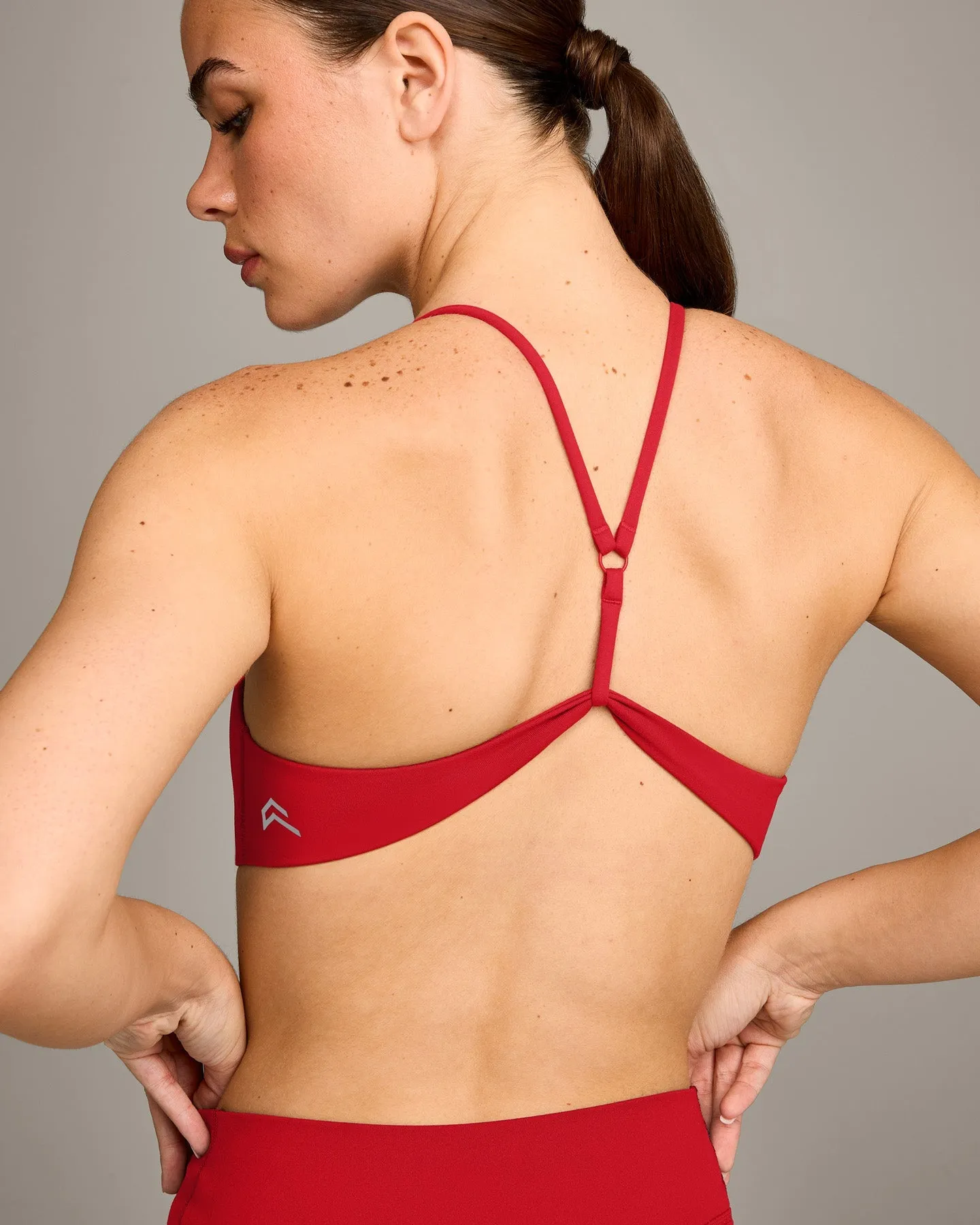 EasyLift™ Ultra Minimal Bralette with Grey Logo | Fiery Red sold by Oner Active product image thumbnail 4