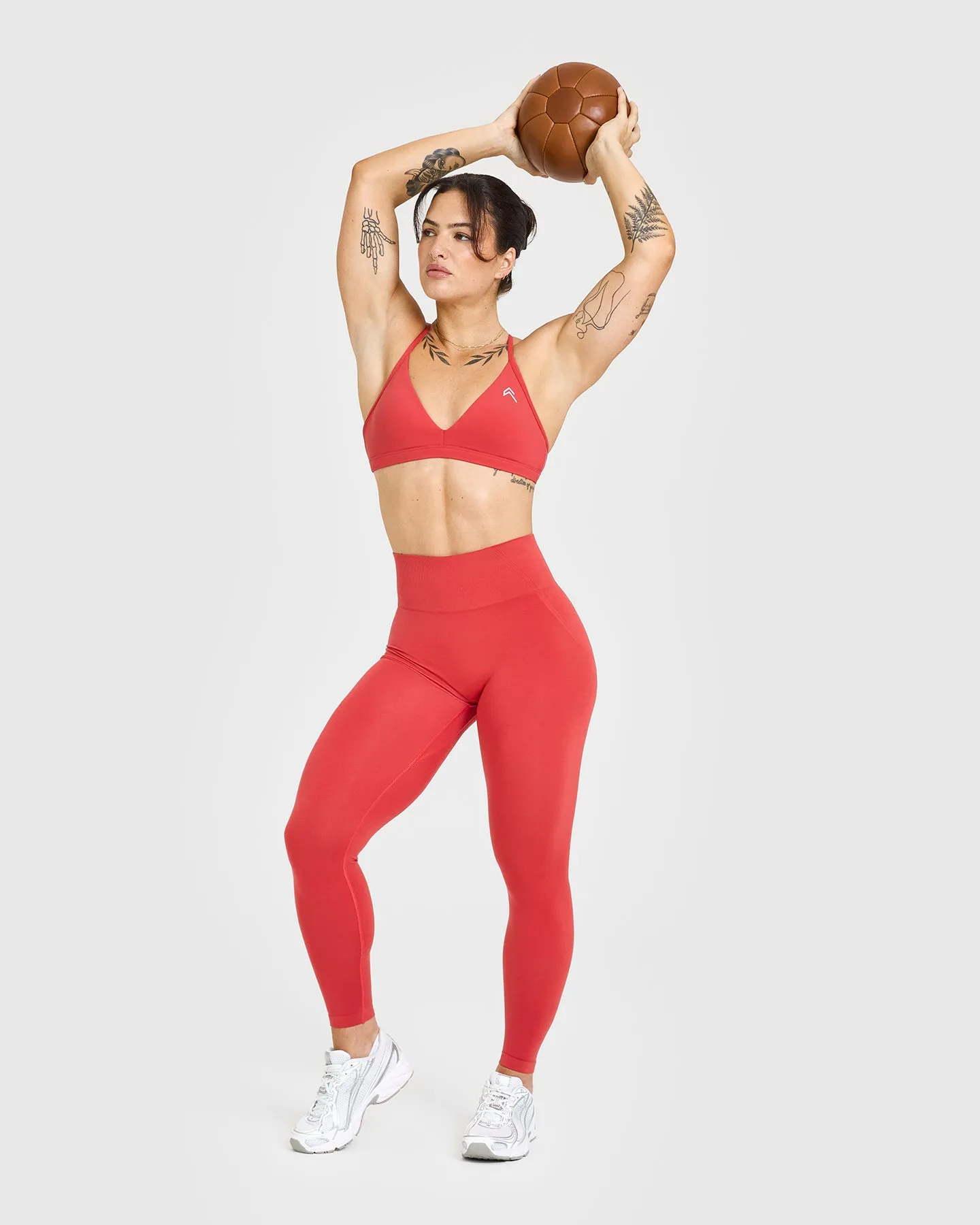 EffortlessLift™ Seamless Leggings with White Logo | Sweet Red sold by Oner Active product image thumbnail 3