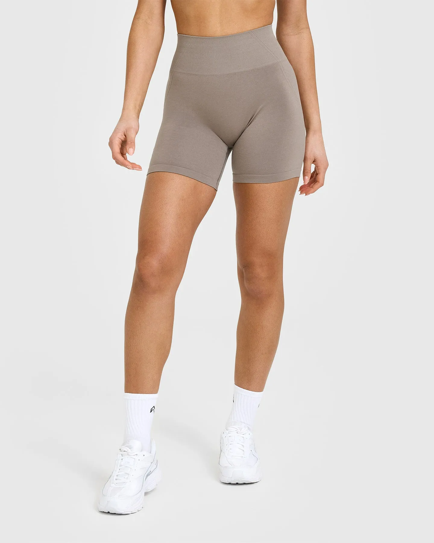 EffortlessLift™ Seamless Shorts with White Logo | Minky sold by Oner Active