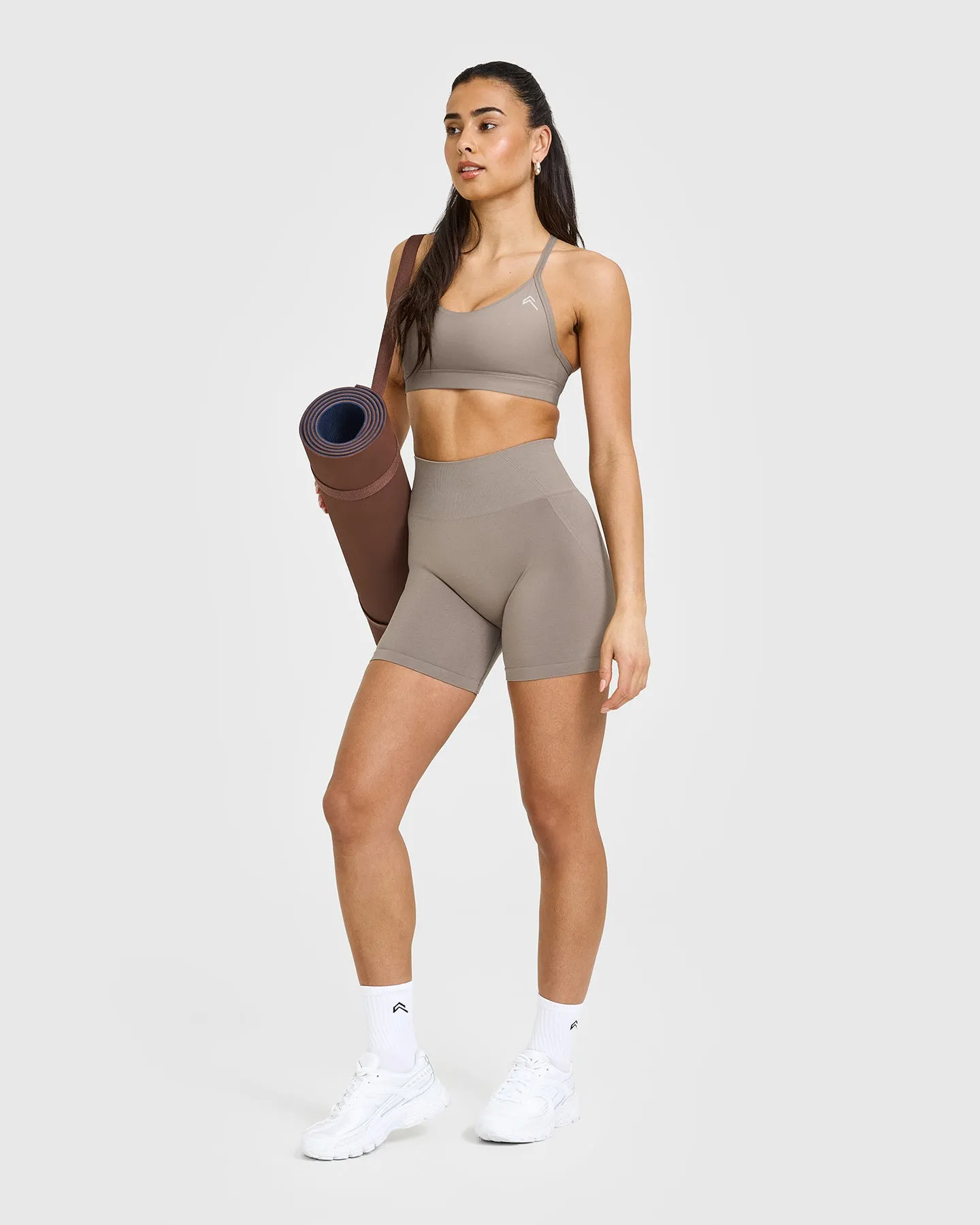 EffortlessLift™ Seamless Shorts with White Logo | Minky sold by Oner Active product image thumbnail 3