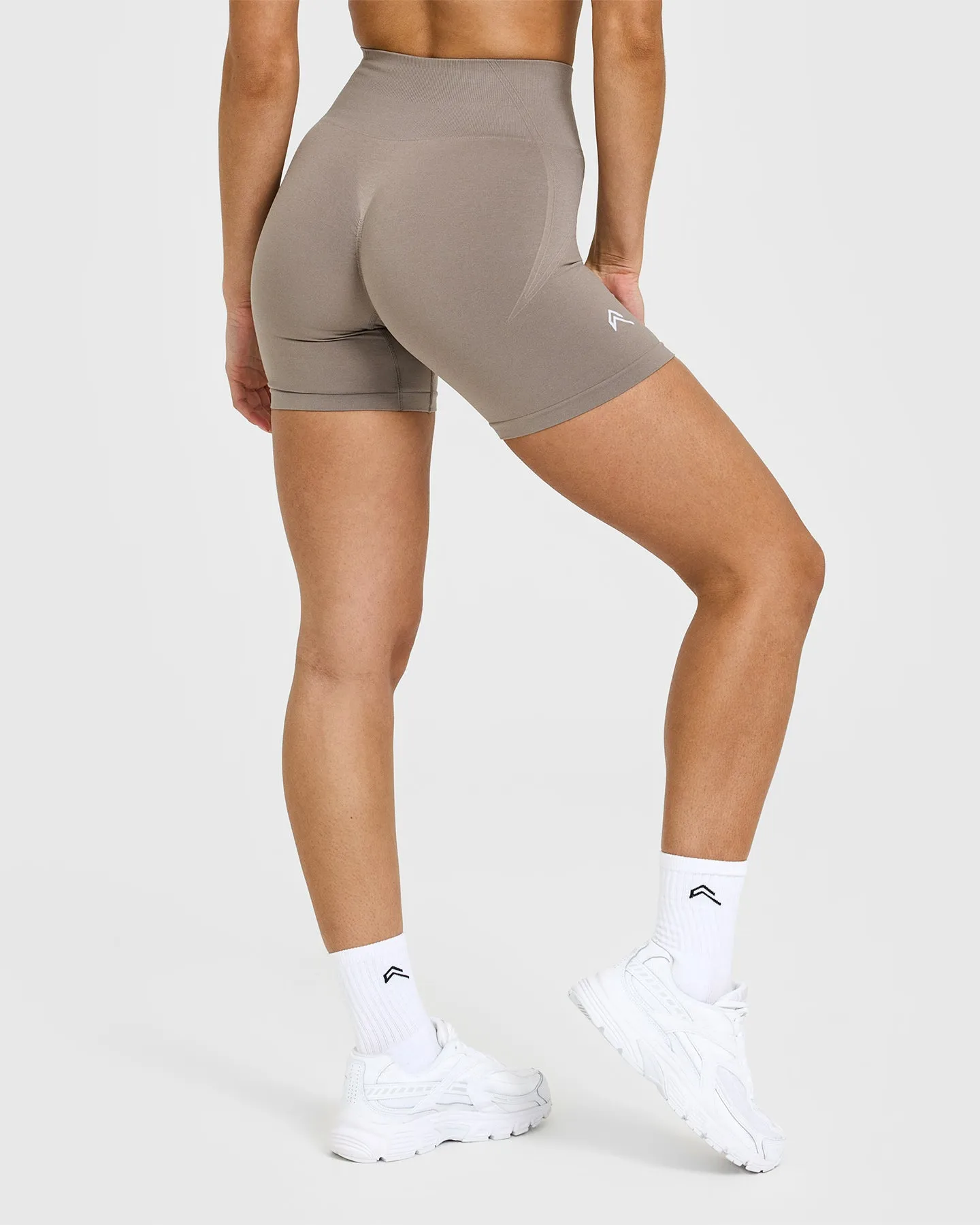 EffortlessLift™ Seamless Shorts with White Logo | Minky sold by Oner Active product image thumbnail 2