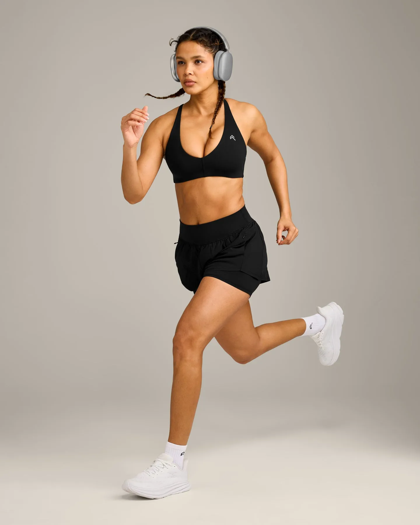 UnifiedMove™ Double Layer Shorts 5" with Reflective Logo | Black sold by Oner Active product image thumbnail 3