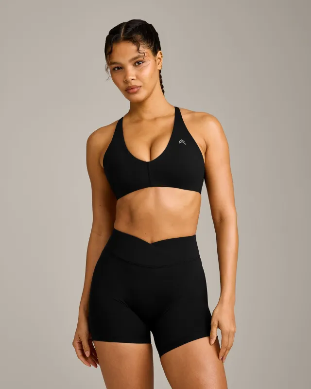 UnifiedMove Micro Bralette with Reflective Logo | Black sold by Oner Active