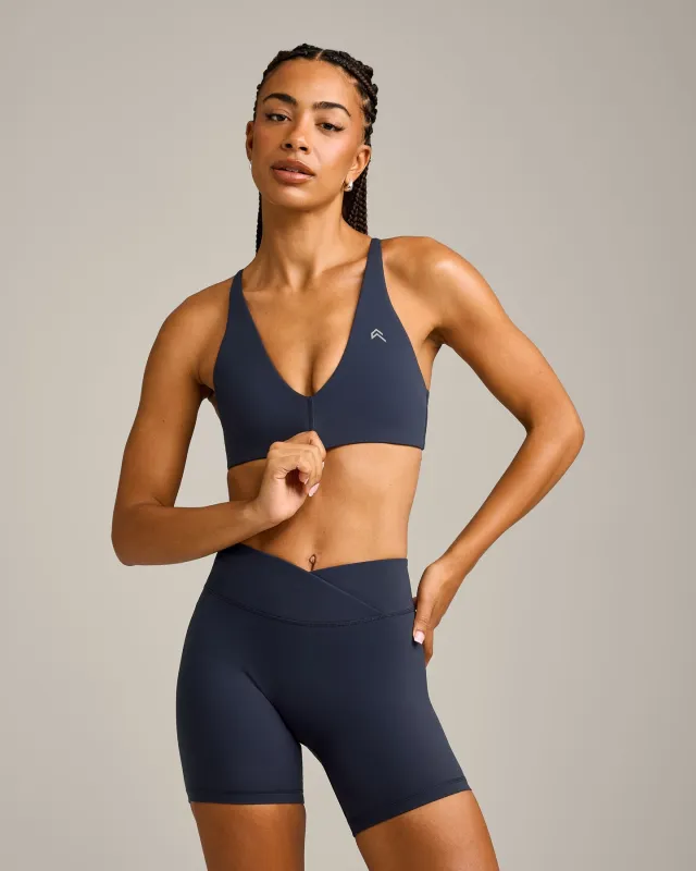 UnifiedMove Micro Bralette with Reflective Logo | True Blue sold by Oner Active