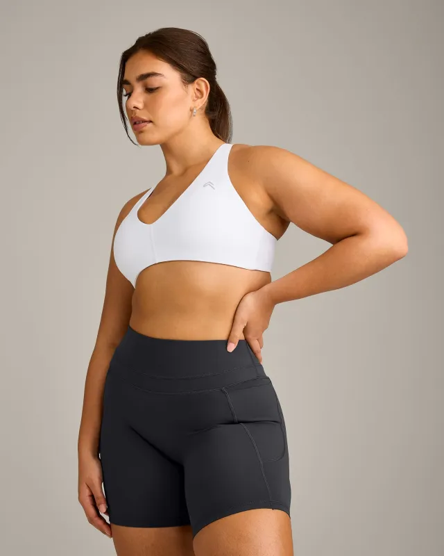 UnifiedMove™ Micro Bralette with Reflective Logo | White made by Oner Active