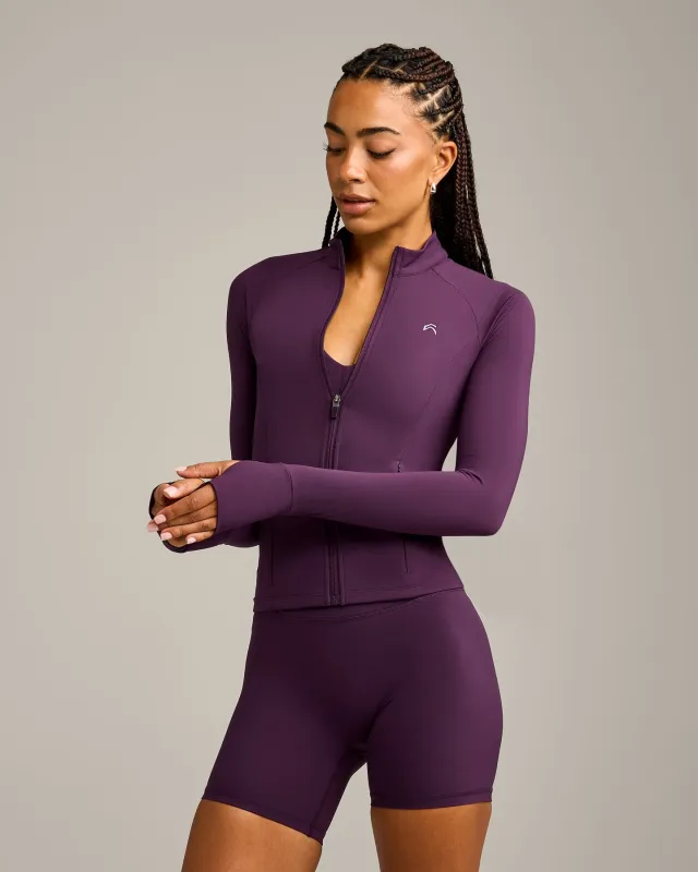 UnifiedMove™ Pocket Jacket with Reflective Logo | Blackberry Purple made by Oner Active