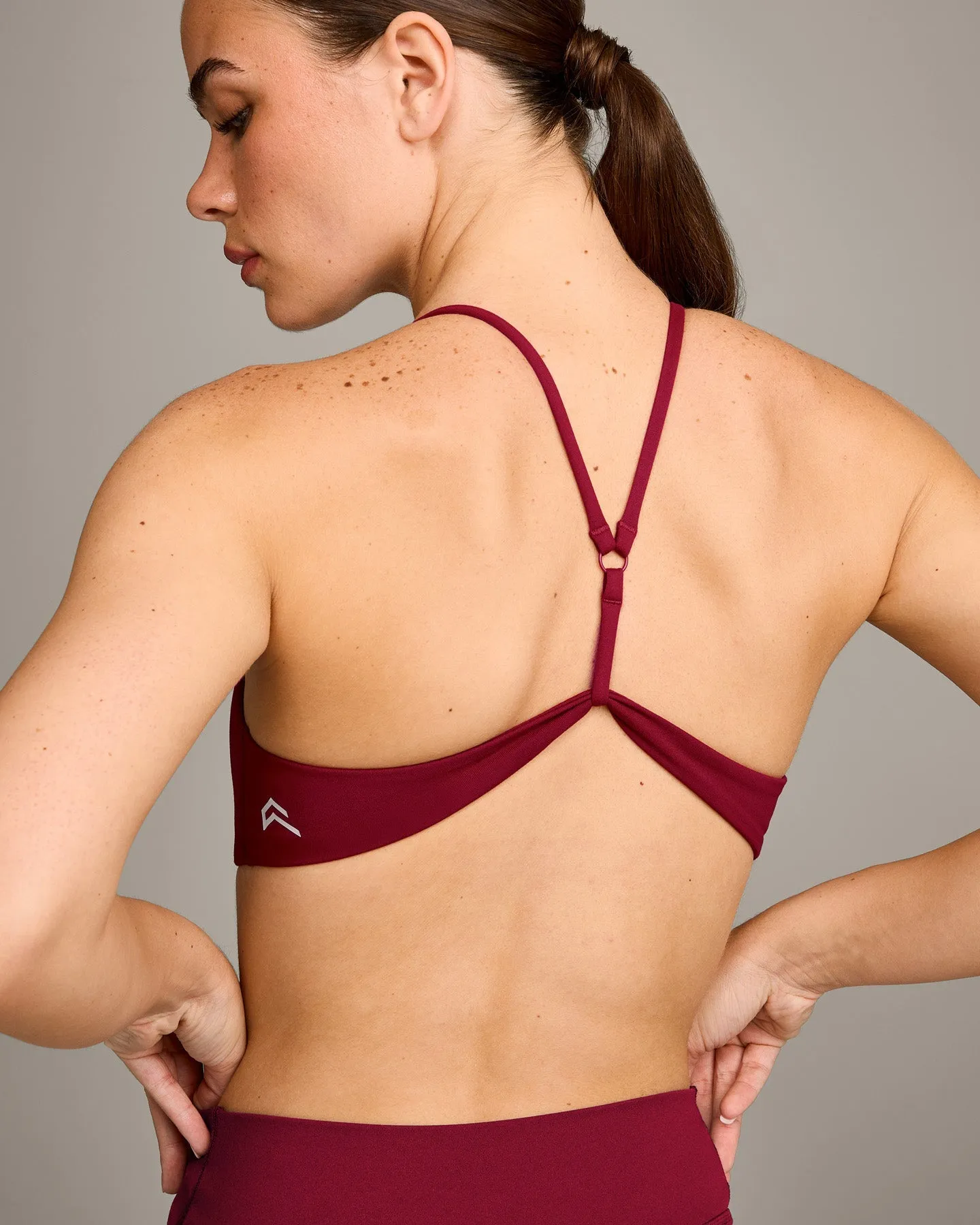 EasyLift™ Ultra Minimal Bralette with Grey Logo | Ruby Red sold by Oner Active product image thumbnail 4