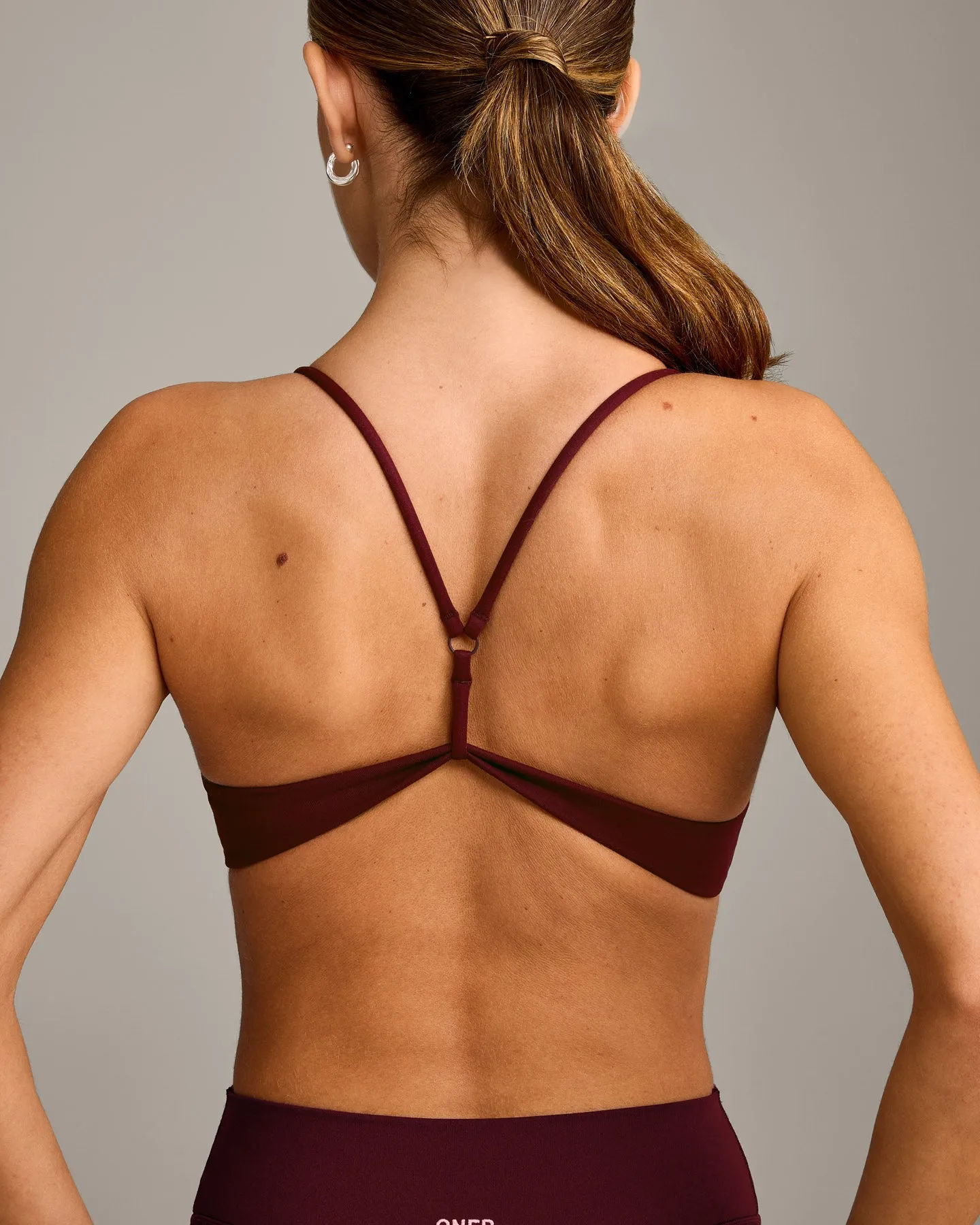 EasyLift™ Ultra Minimal Bralette with Grey Logo | Rosewood sold by Oner Active product image thumbnail 4