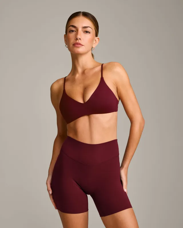 EasyLift™ Ultra Minimal Bralette with Grey Logo | Rosewood made by Oner Active