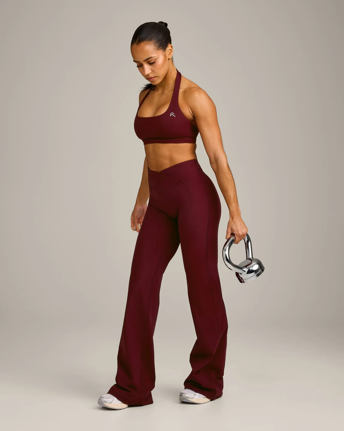 EasyLift™ Halter Bralette with Grey Logo | Rosewood sold by Oner Active product image thumbnail 3