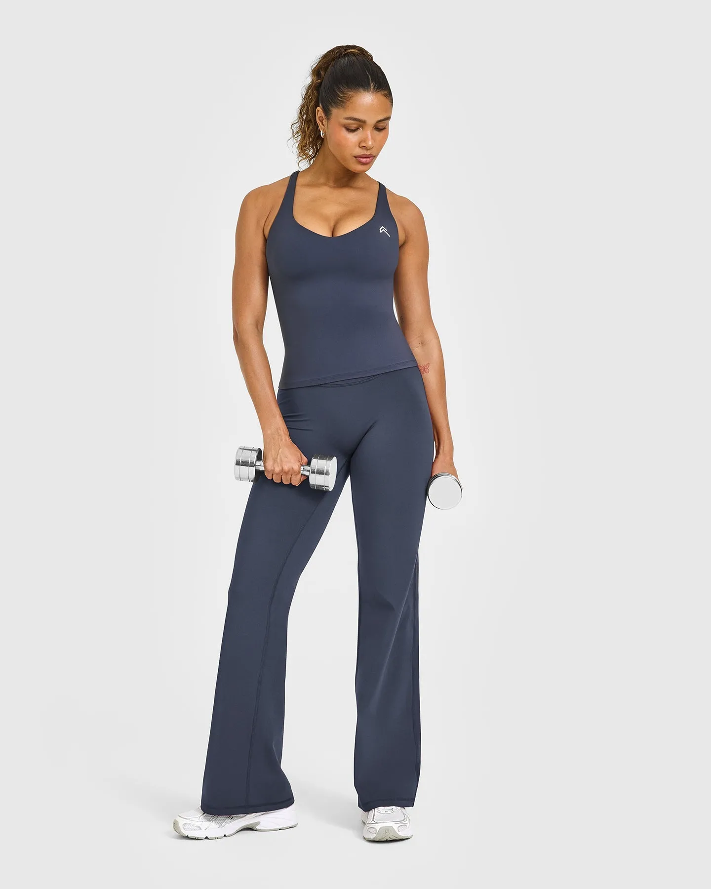 UnifiedMove™ V Neck Cross Back Vest White Logo | True Blue sold by Oner Active product image thumbnail 3