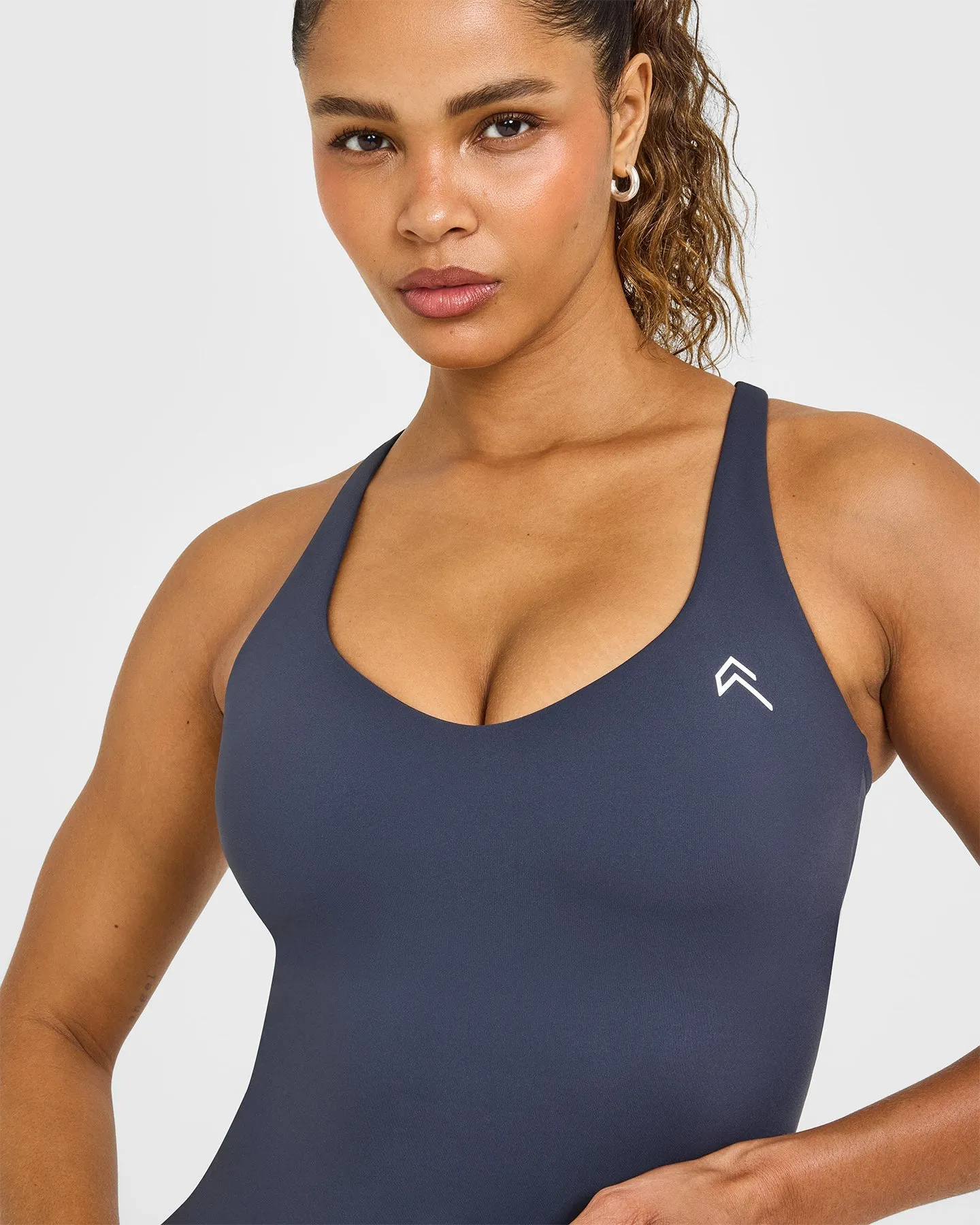 UnifiedMove™ V Neck Cross Back Vest White Logo | True Blue sold by Oner Active product image thumbnail 5
