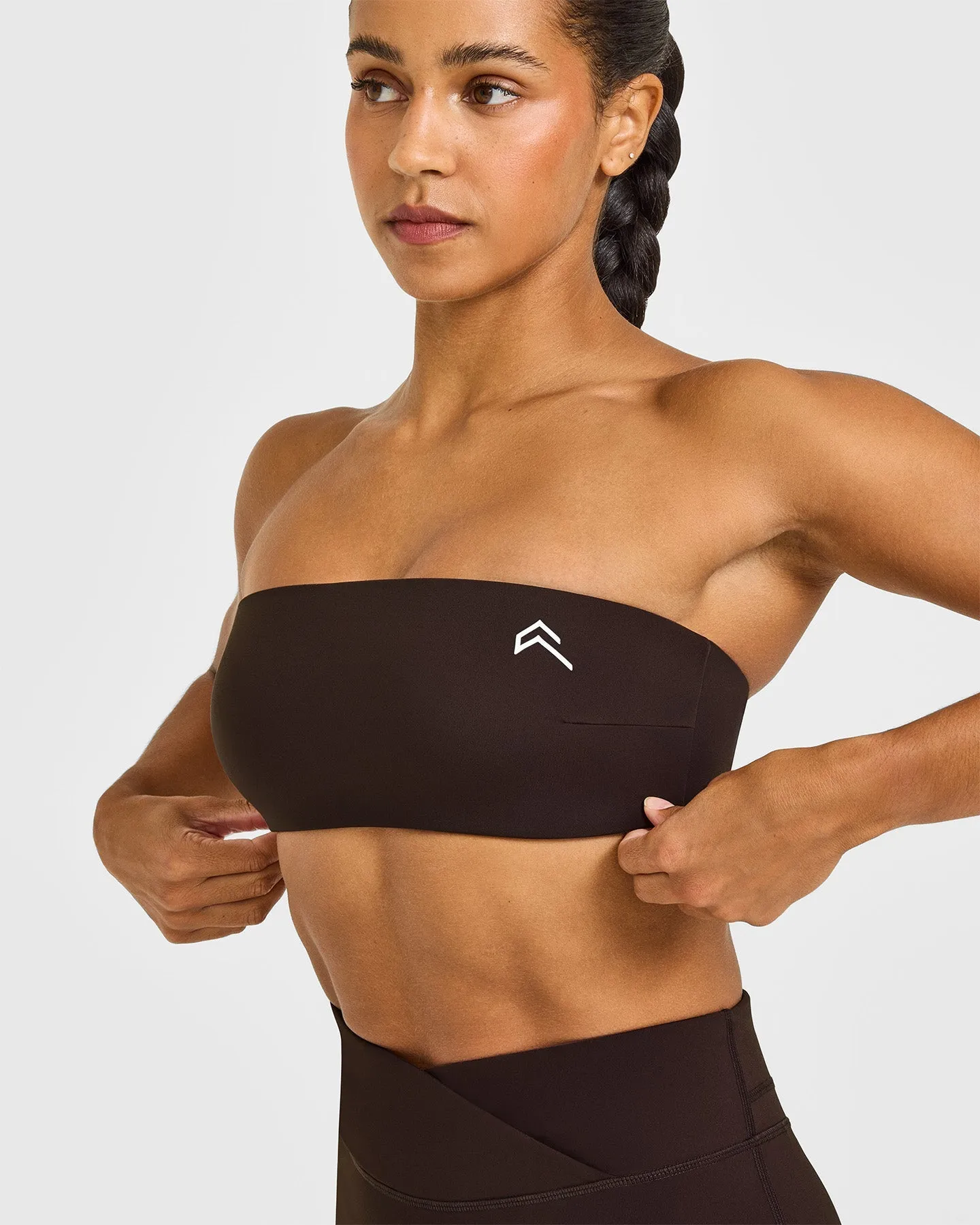 UnifiedMove Micro Bandeau Bralette | 70% Cocoa sold by Oner Active product image thumbnail 3