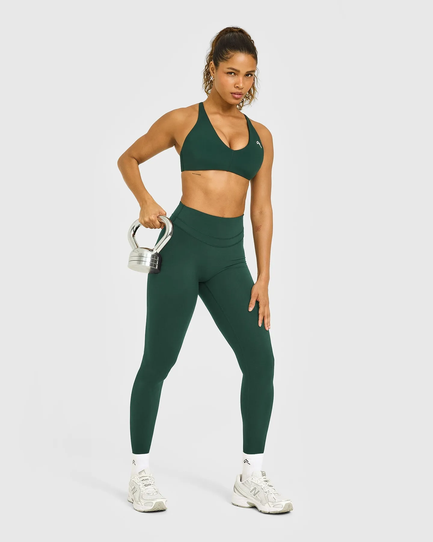 UnifiedMove™ Micro Bralette White Logo | Racing Green sold by Oner Active product image thumbnail 3