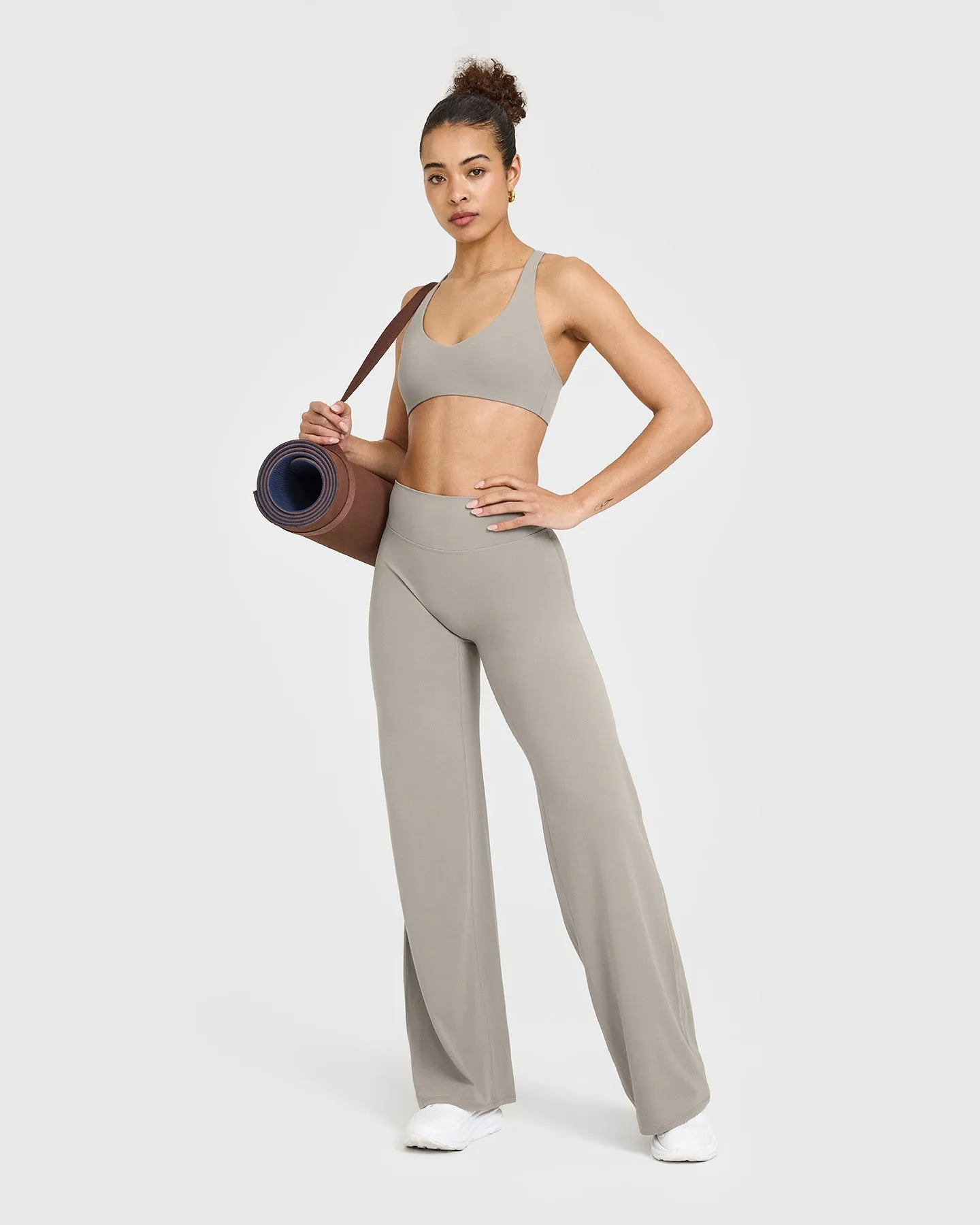 SoftMotion™ Straight Leg Bottoms with White Logo | Warm Sand sold by Oner Active product image thumbnail 3