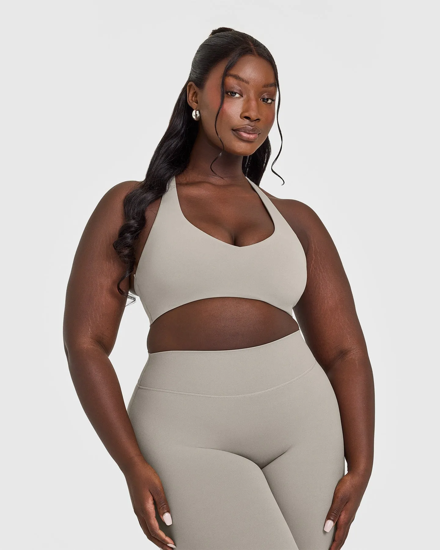 SoftMotion™ Bralette with White Logo | Warm Sand sold by Oner Active