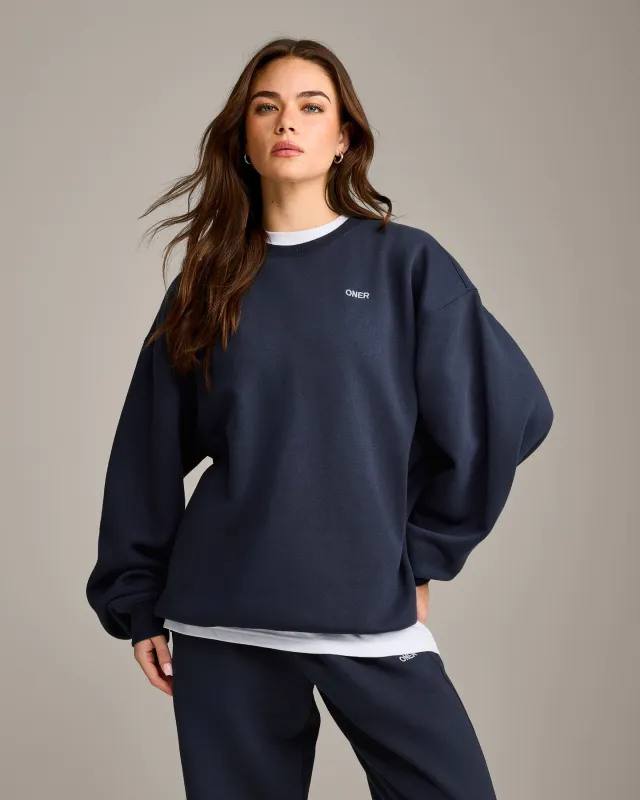 Foundations Cosy Oversized Sweatshirt | True Blue made by Oner Active