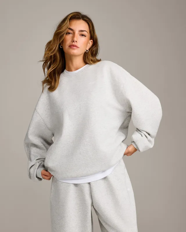 Foundations Cosy Oversized Sweatshirt | Light Gray Marl made by Oner Active
