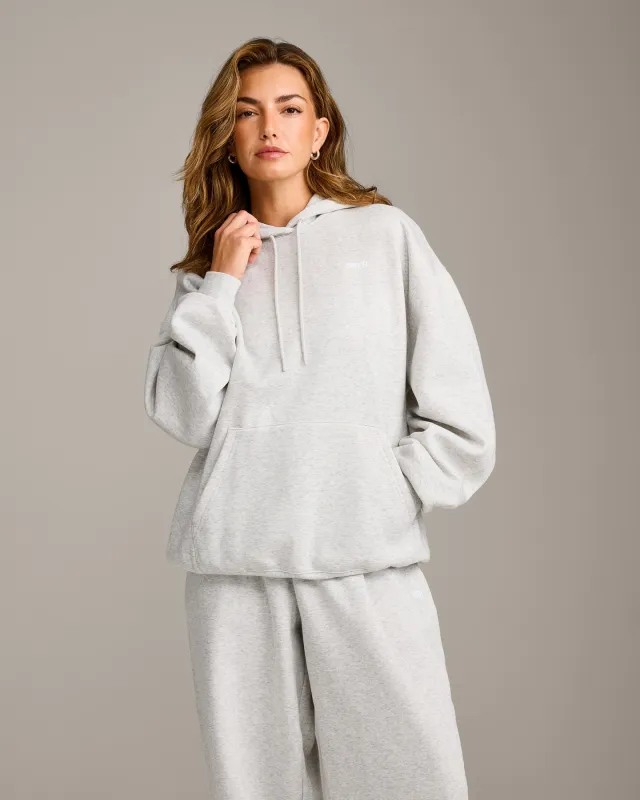 Foundations Cosy Oversized Hoodie | Light Grey Marl made by Oner Active