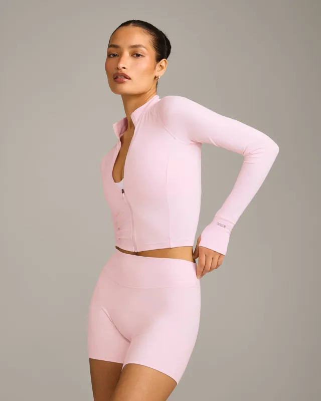 SoftMotion™ Mid Jacket with Grey Logo | Soft Girl Pink made by Oner Active