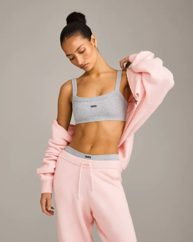 Seamless Scoop Neck Bralette | Grey Marl sold by Oner Active