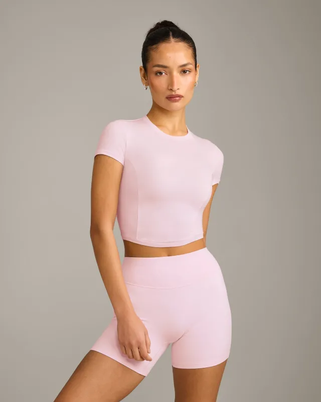 Mellow™ Motion Crew Neck Mid Top | Soft Girl Pink made by Oner Active