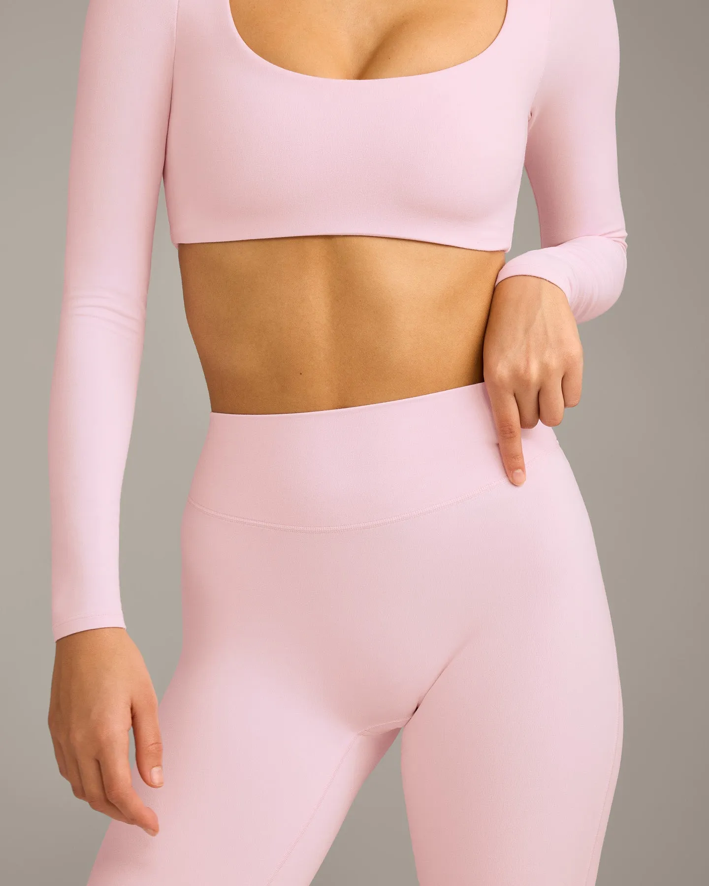 SoftMotion™ Flared Bottoms with Grey Logo | Soft Girl Pink sold by Oner Active product image thumbnail 5