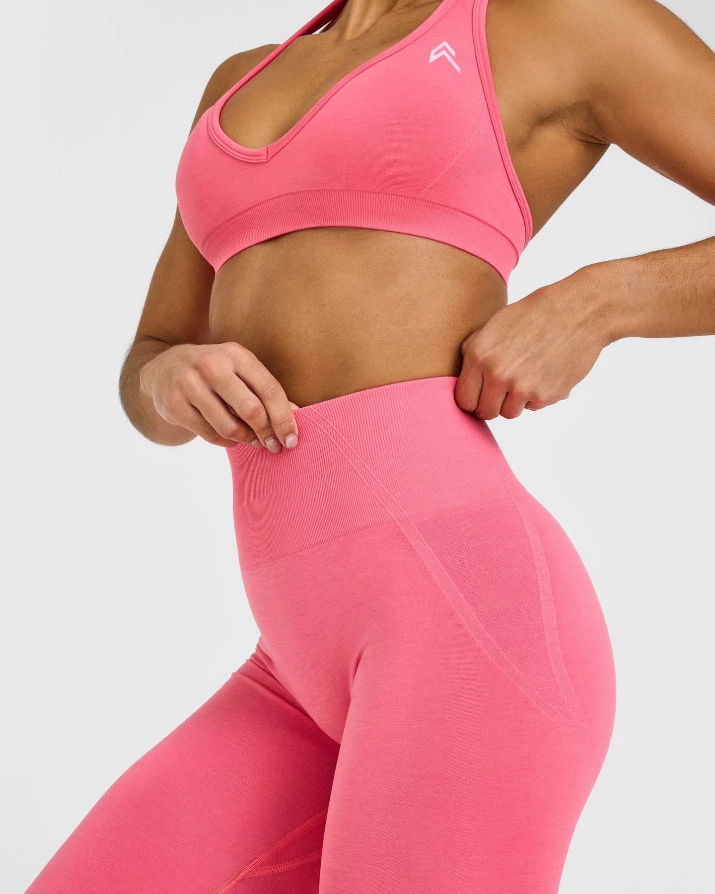 EffortlessLift™ Seamless Leggings with White Logo | Hot Girl Pink sold by Oner Active product image thumbnail 5