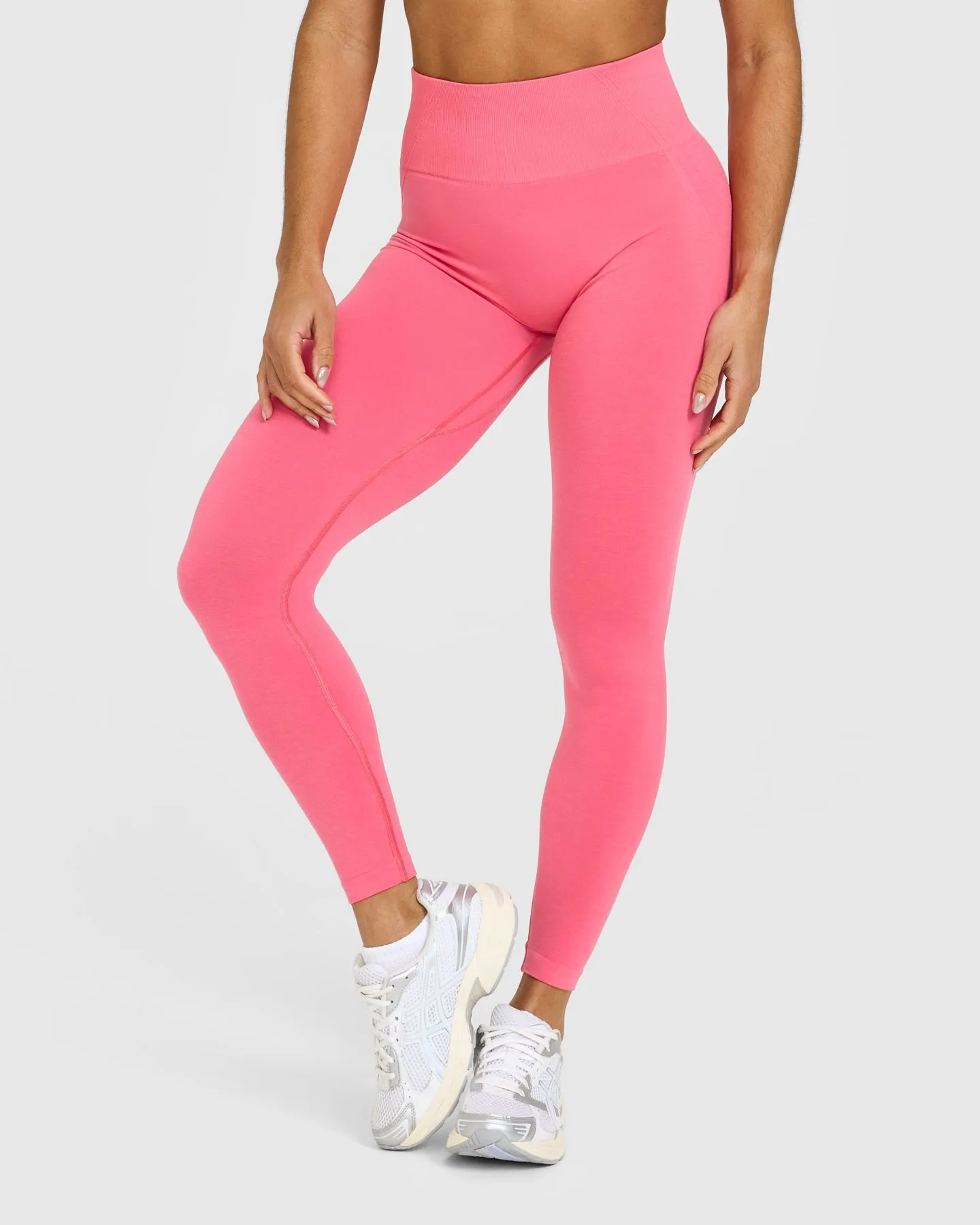 EffortlessLift™ Seamless Leggings with White Logo | Hot Girl Pink sold by Oner Active product image thumbnail 2