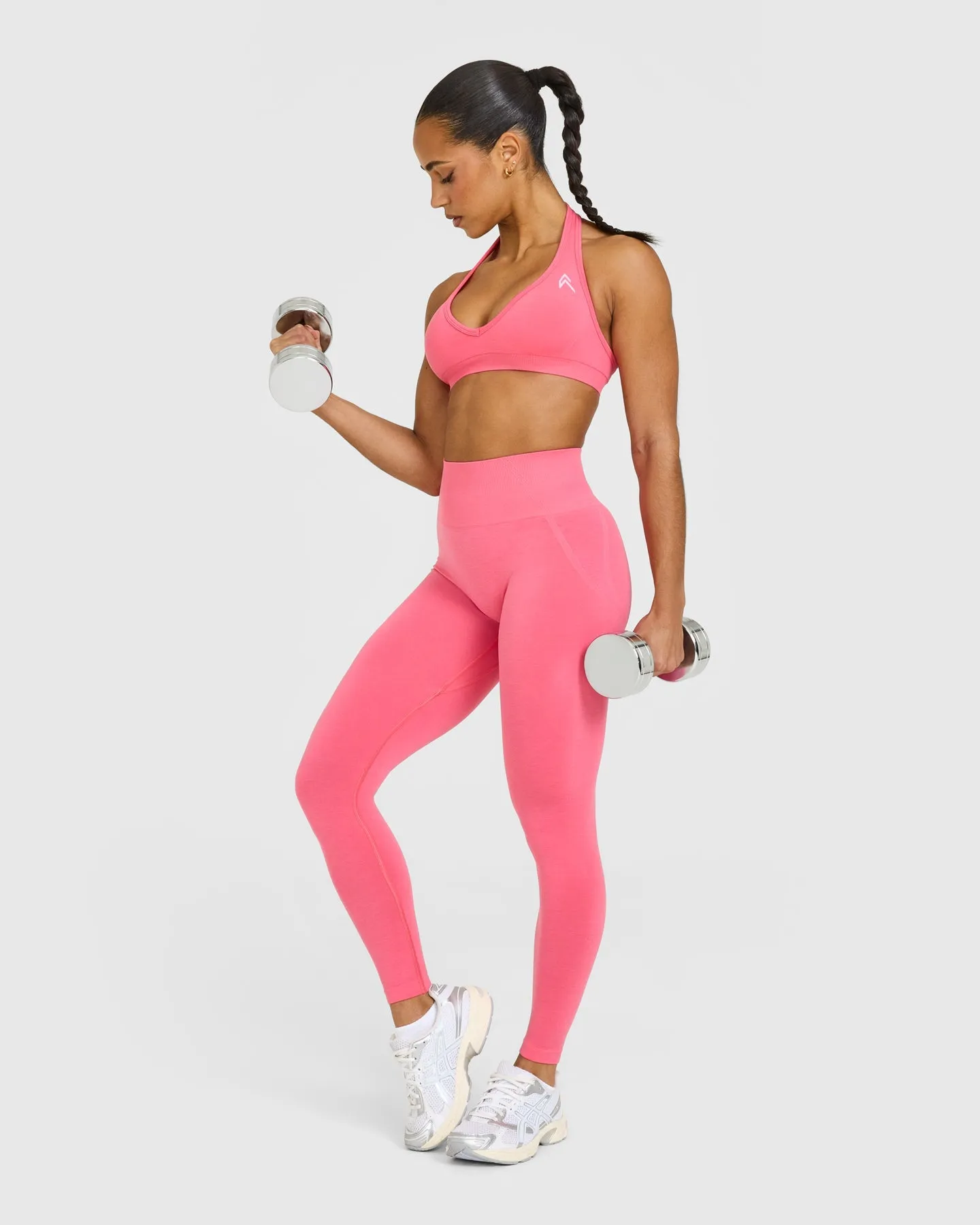 EffortlessLift™ Seamless Leggings with White Logo | Hot Girl Pink sold by Oner Active product image thumbnail 3