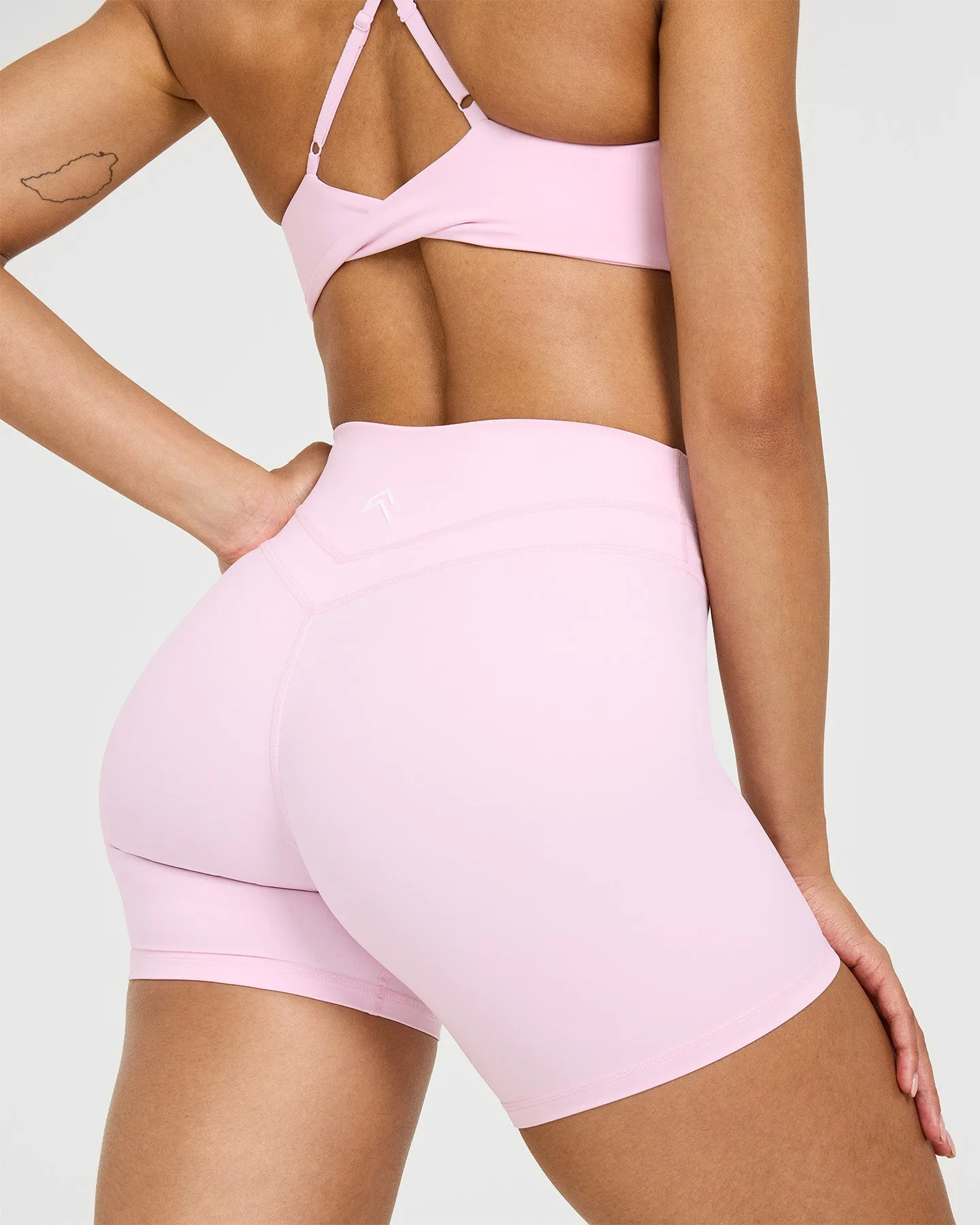 UnifiedMove High Waisted Shorts 6" | Chalk Pink sold by Oner Active product image thumbnail 4