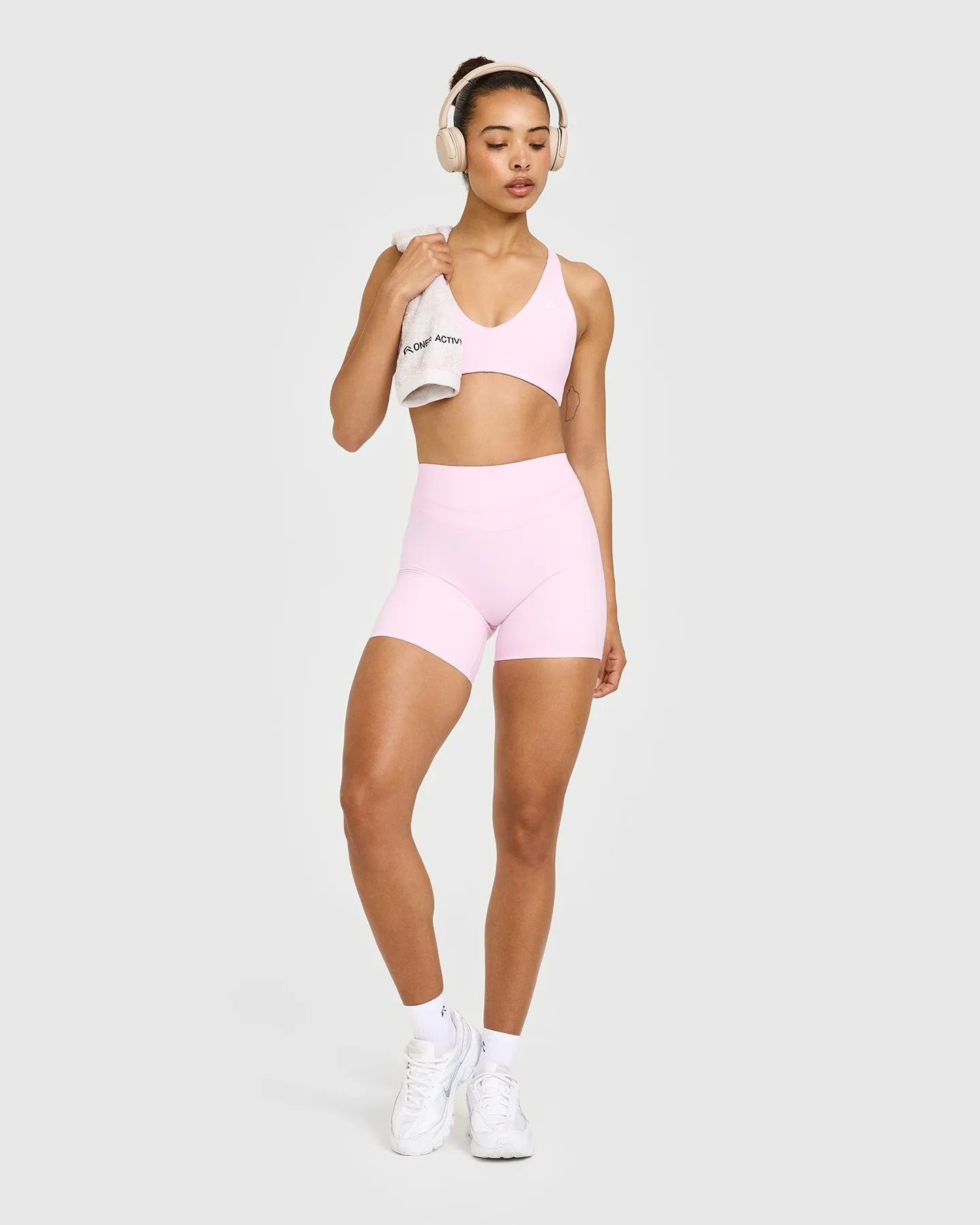 UnifiedMove High Waisted Shorts 6" | Chalk Pink sold by Oner Active product image thumbnail 3