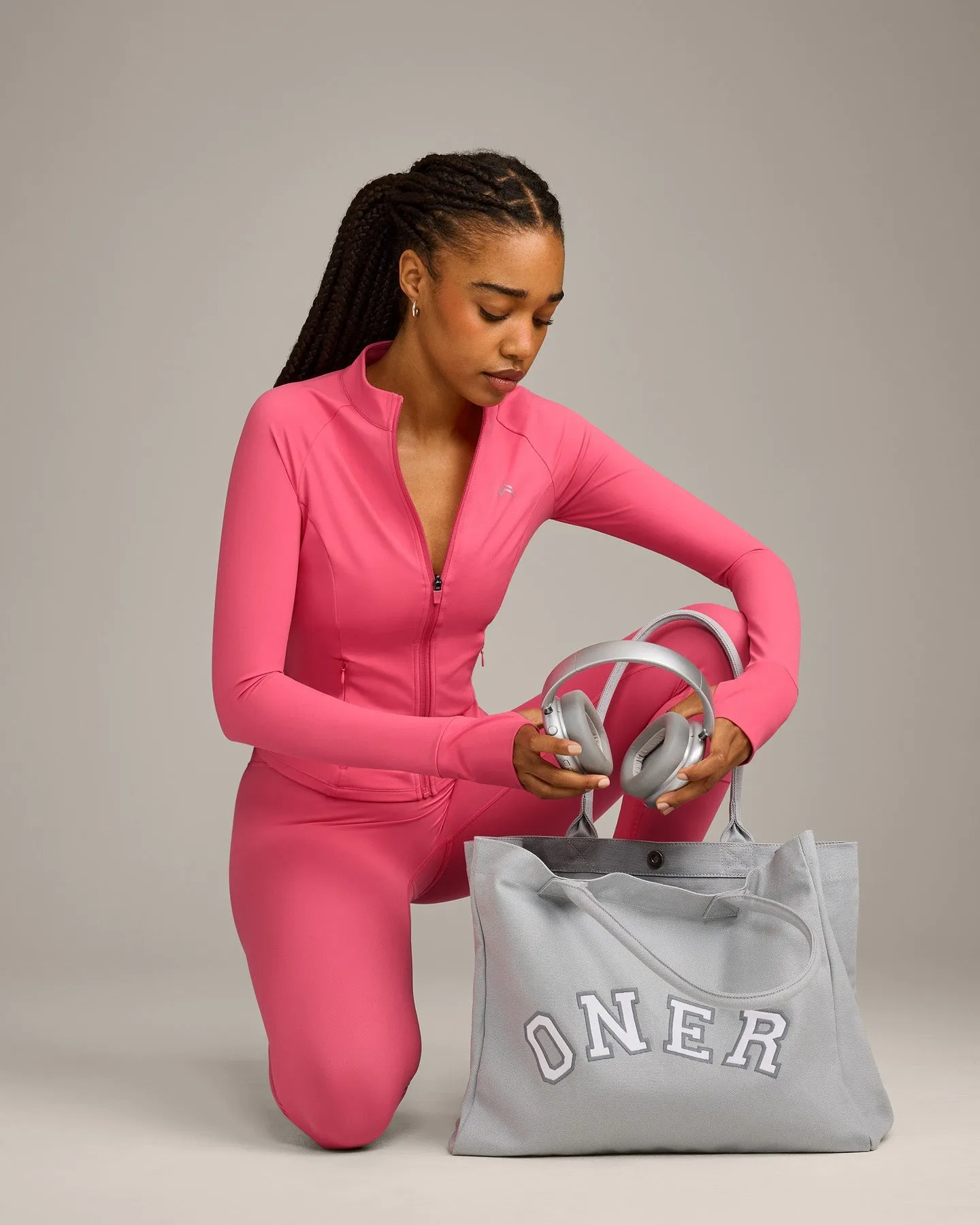 Oner Girlfriend Canvas Tote | Platinum Grey sold by Oner Active product image thumbnail 2