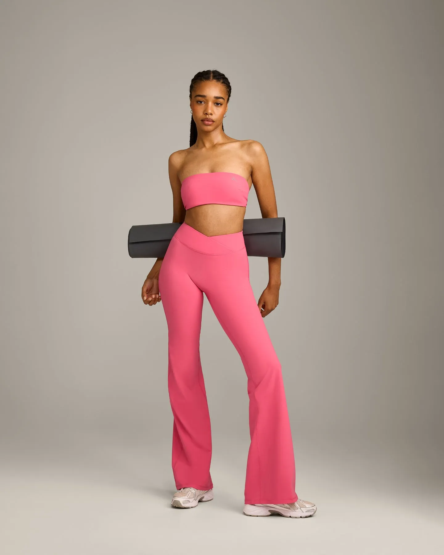 UnifiedMove Micro Bandeau Bralette with Reflective Logo | Hot Girl Pink sold by Oner Active product image thumbnail 3