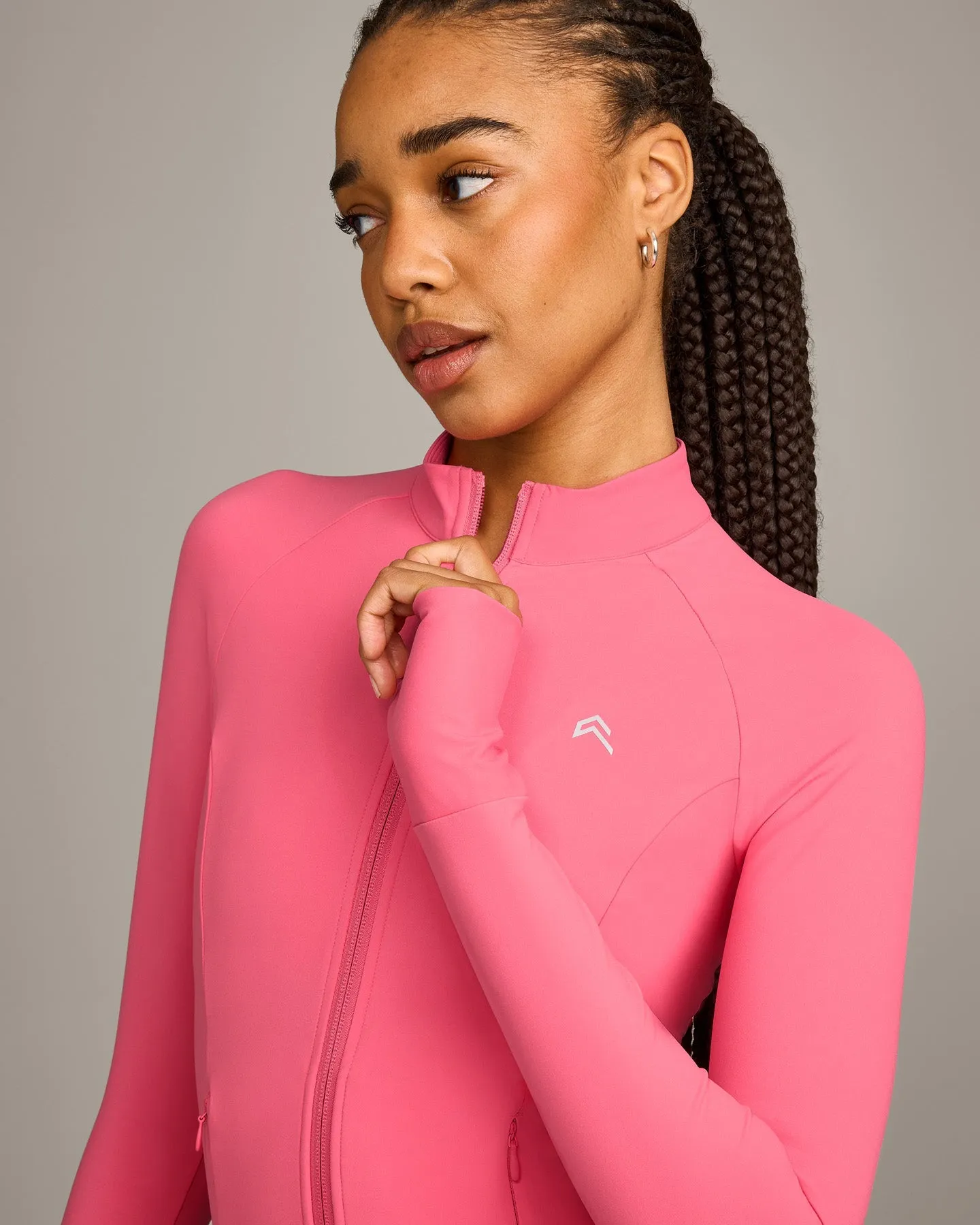 UnifiedMove™ Pocket Jacket with Reflective Logo | Hot Girl Pink sold by Oner Active product image thumbnail 2