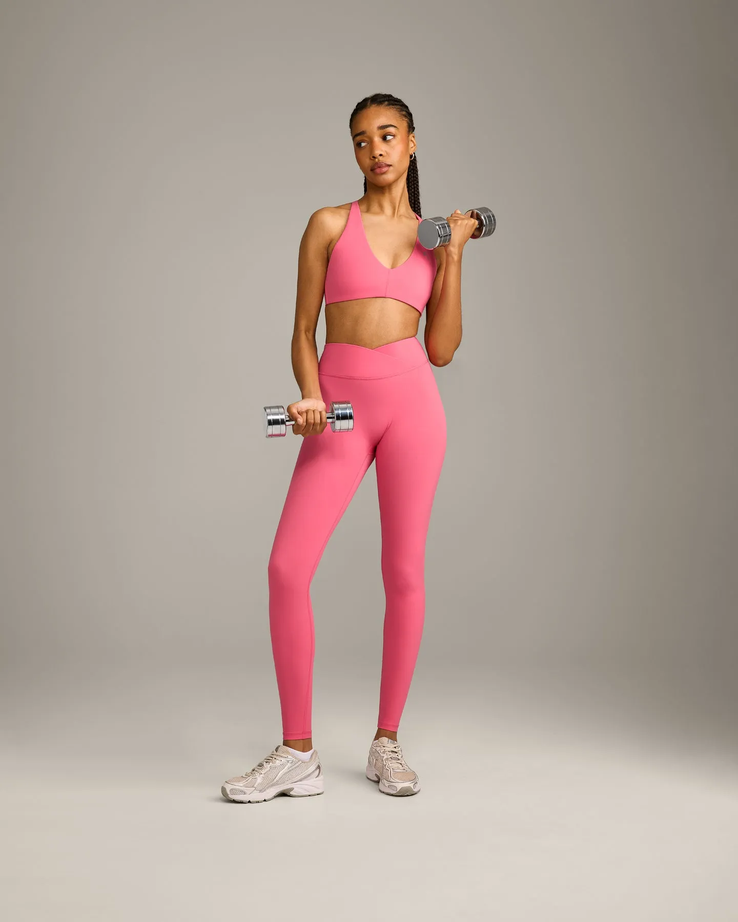 UnifiedMove™ Wrap Leggings with Reflective Logo | Hot Girl Pink sold by Oner Active product image thumbnail 3